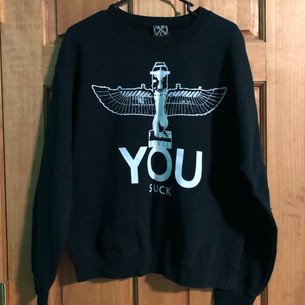 Civil Regime brand “You Suck”, crew neck sweater